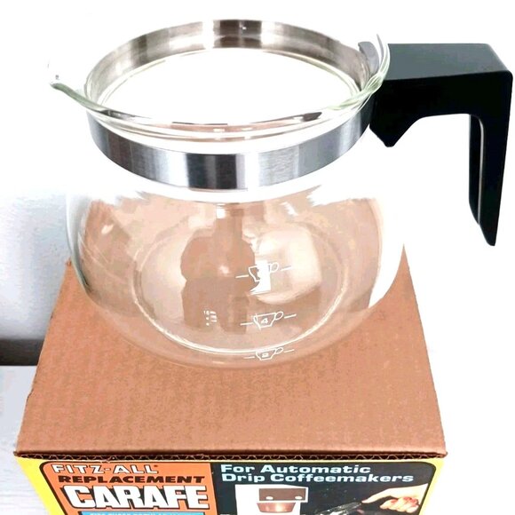 Vintage Fitz-Glass Carafe Automatic Drip Coffee Maker Model 1592 Made USA New - Picture 1 of 9